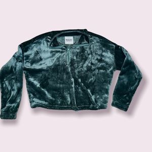 Cropped Velvet Sweater